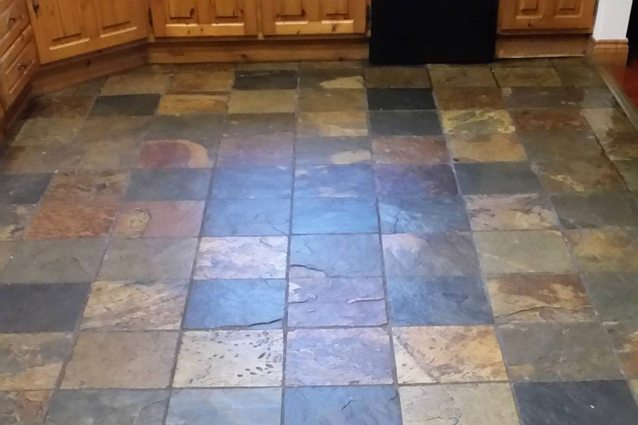 stone tiles cleaning cork
